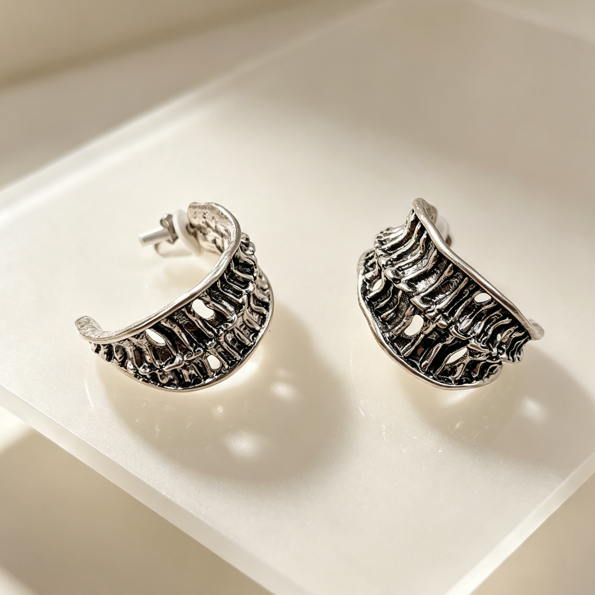 Pendientes Aro Texturizados Vintage | Lote Mayorista JI JOYA, Disponible en Plata Envejecida y Oro|JI JOYA