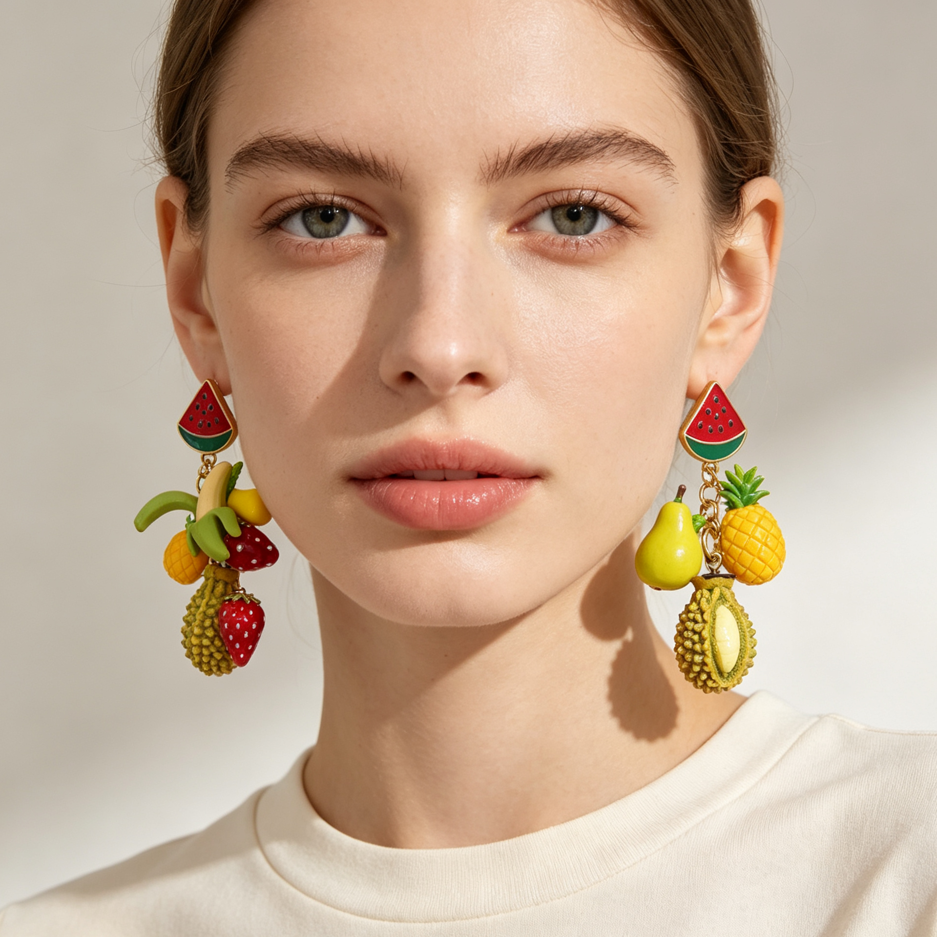 Pendientes Colgantes de Frutas Tropicales, Diseño Artesanal, Joyería de Moda al Por Mayor|JI JOYA