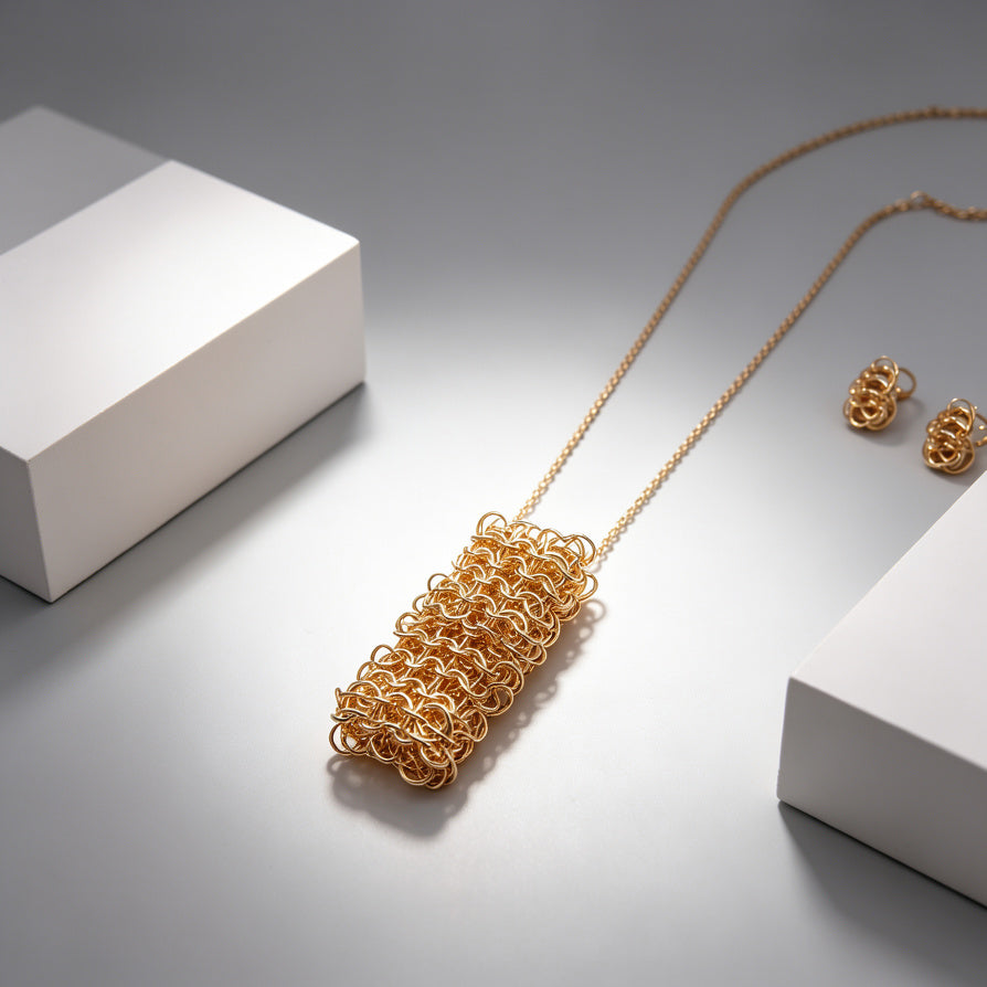 Collar Largo de Bolsa de Labios de Oro para Mujer, Venta al Por Mayor|JI JOYA