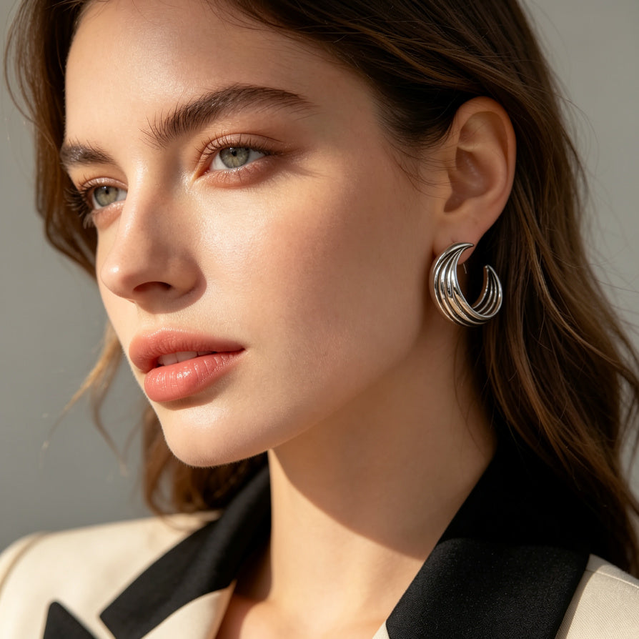 Aros Multi-Hilo de Aleación de Zinc con Acabado Dorado - Joyería al Por Mayor|JI JOYA