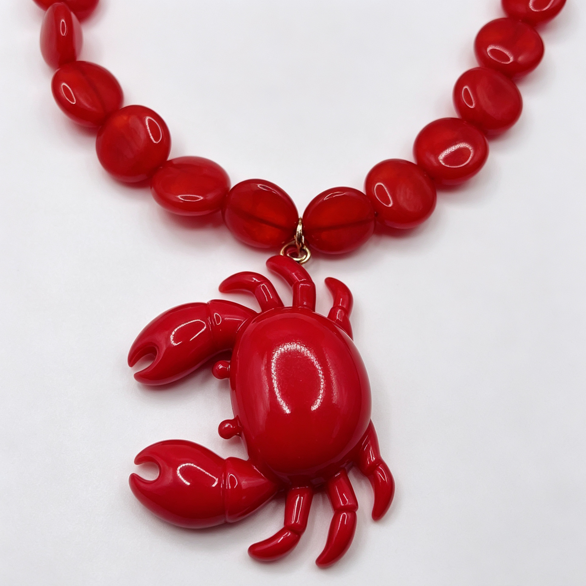 Collares con dije de cangrejo de dos colores | Mayorista JI JOYA