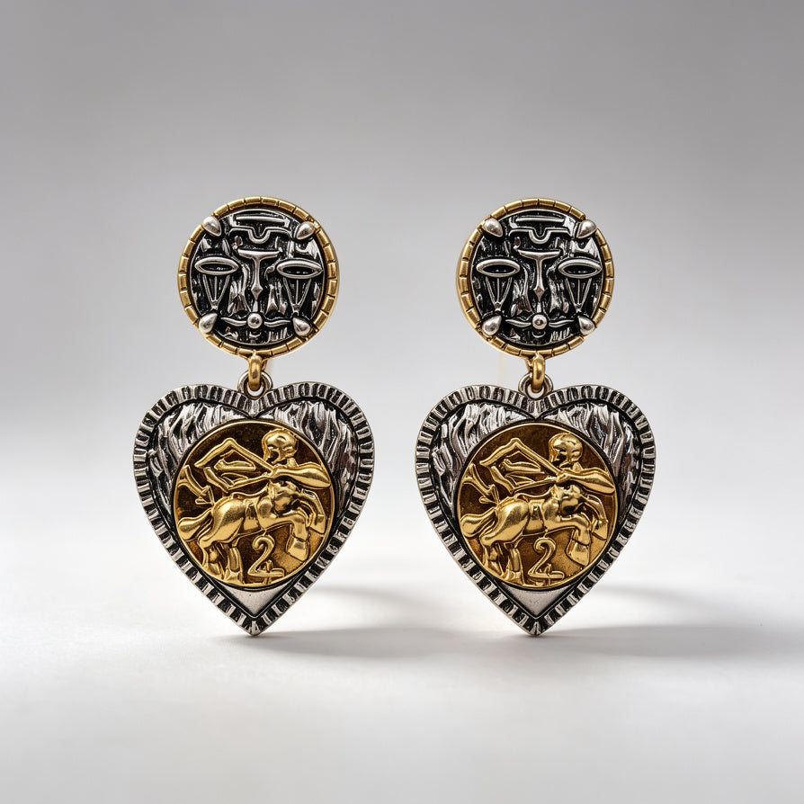 Collar Corazón Vintage con Medalla|JI JOYA