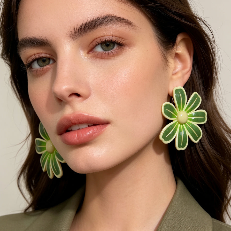 Pendientes de Flores de Colores Surtidos | Joyería al Por Mayor para Mujer|JI JOYA