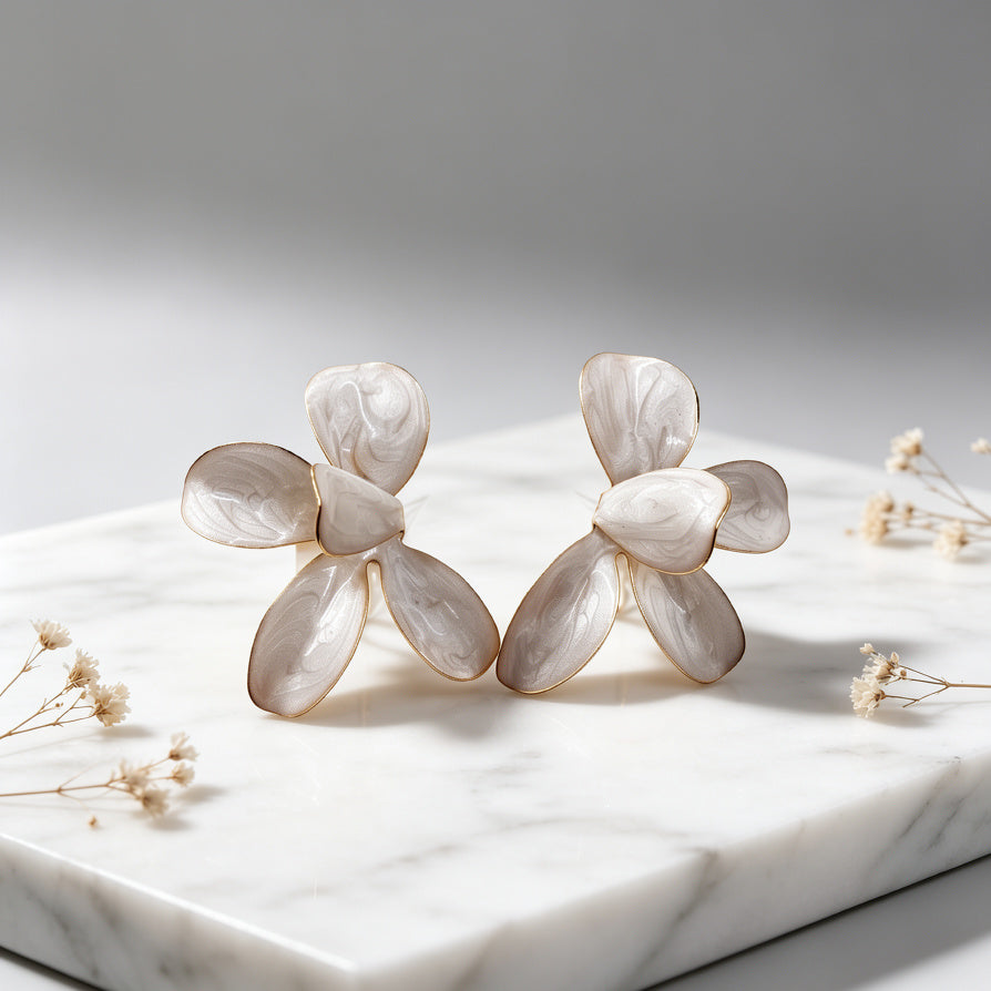 Aretes de Flores de Esmalte - Joyería al por Mayor | Ji Joya Diseño