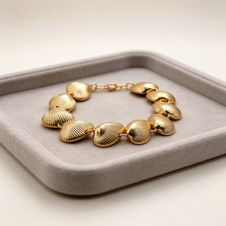 Conjunto Collar y Pulsera Concha - Joyería al por Mayor para Tiendas|JI JOYA