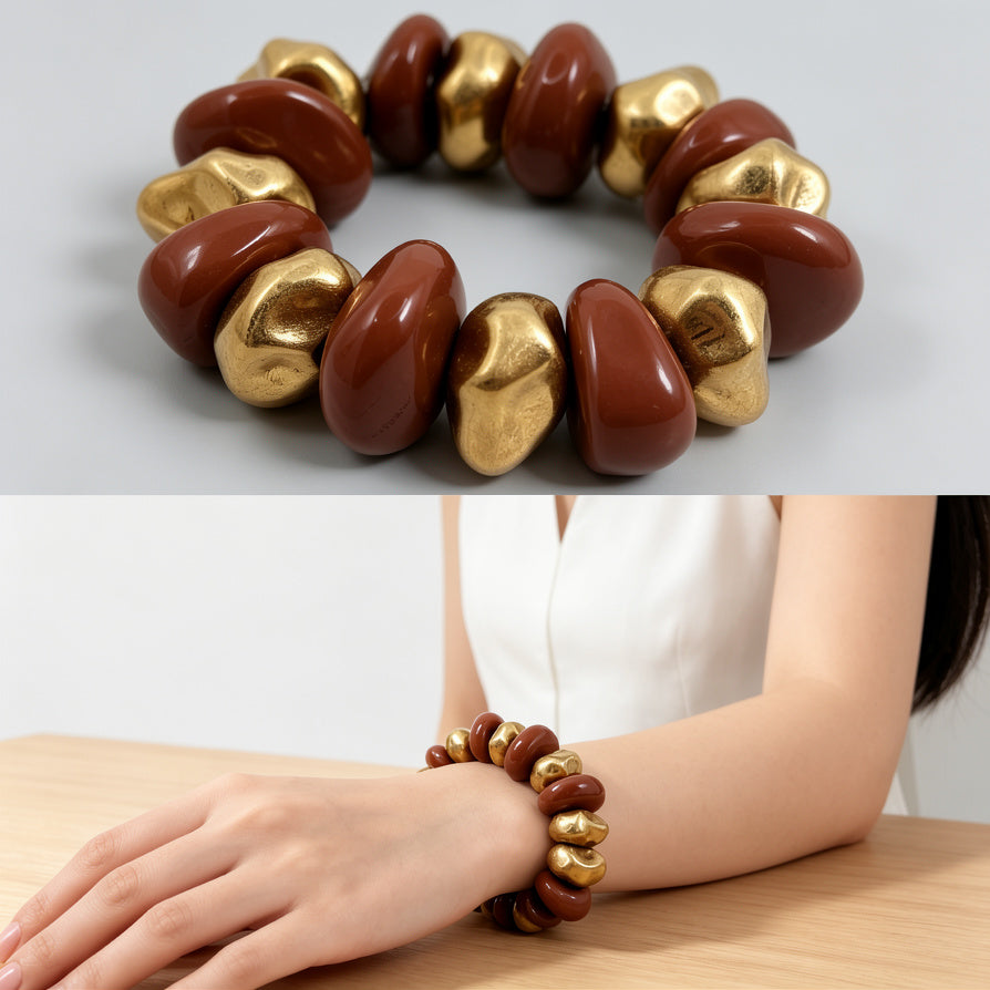 Pulsera Elástica de Diseño Asimétrico - Lote Mayorista para Tiendas de Moda|JI JOYA
