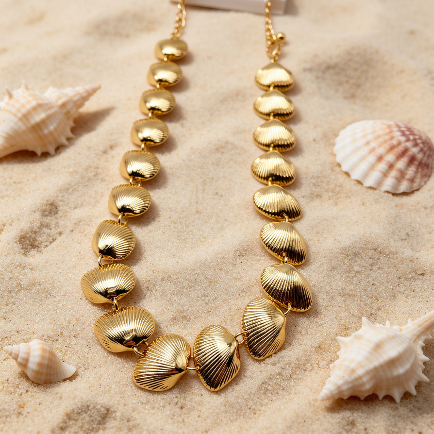 Conjunto Collar y Pulsera Concha - Joyería al por Mayor para Tiendas|JI JOYA