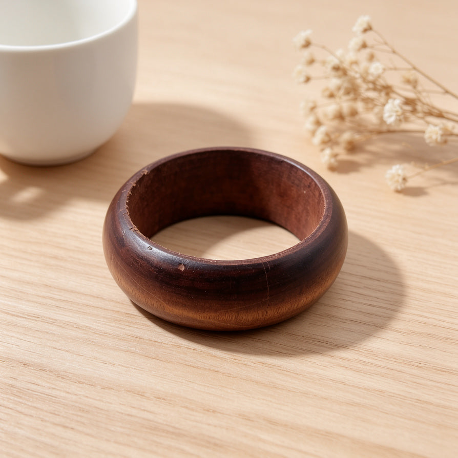 Pulsera Ancha de Madera Natural Degradada | Venta al Por Mayor para Accesorios|JI JOYA