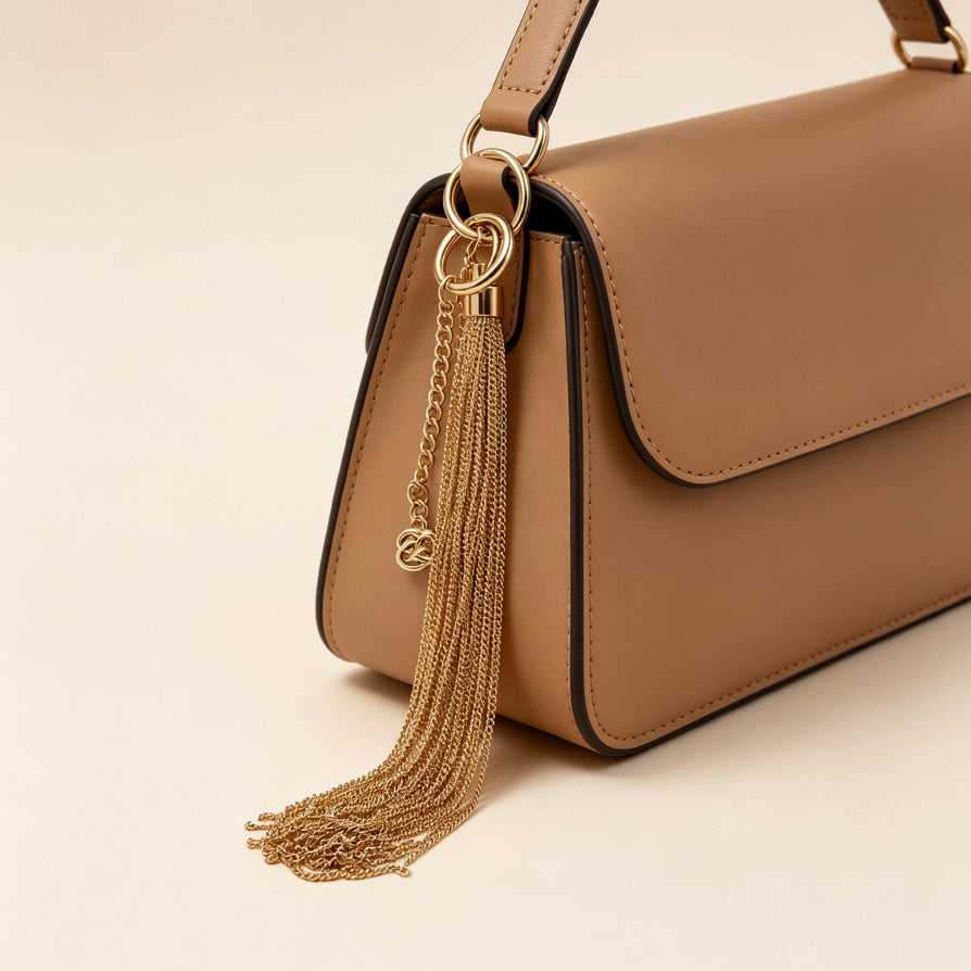Llavero de Oro con Fleco de Cadena - Accesorio de Moda para Llaveros y Bolsos | Mayorista|JI JOYA