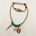 Pulsera de Cuerda con Concha, Estrella de Mar y Pez - Moda Boho para Mujer, Mayorista|JI JOYA