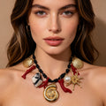 Collar de Charmes Marinos - Concha, Coral y Perla | Dorado|JI JOYA
