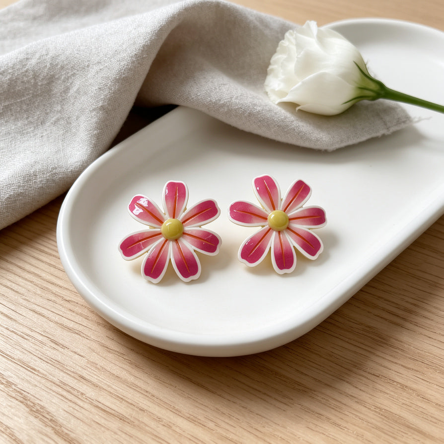 Pendientes de Flores de Colores Surtidos | Joyería al Por Mayor para Mujer|JI JOYA