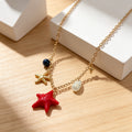 Collar de Estrella de Mar y Concha de Océano, Joyería de Playa para Mujeres, Pedidos Mayoristas|JI JOYA