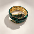 Pulsera Serpiente Enrollada con Cristales y Esmalte - Diseño Lujoso - Mayorista|JI JOYA