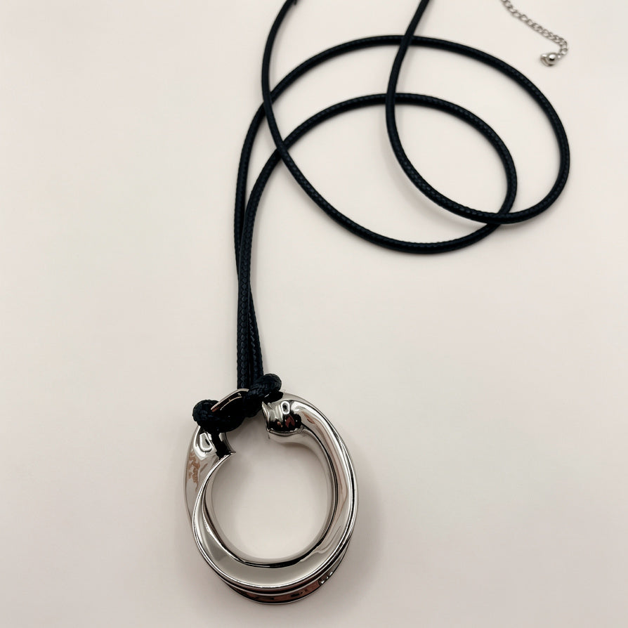 Collar de Cuerda Larga con Colgante Dorado/Plateado Minimalista - Joyería de Moda al Por Mayor|JI JOYA