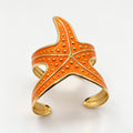 Brazalete Abierto Estrella de Mar con Esmalte - Joyería Náutica al Por Mayor|JI JOYA