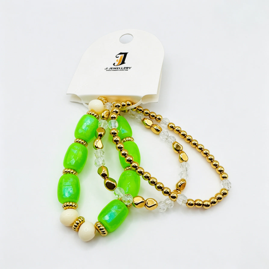 Pulseras de Resina y Aleación de Zinc al por Mayor | 3 Colores Verano 2026|JI JOYA