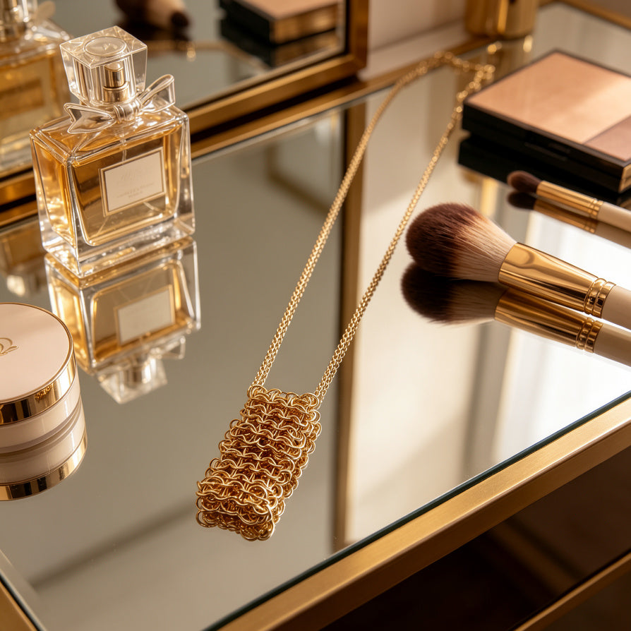 Collar Largo de Bolsa de Labios de Oro para Mujer, Venta al Por Mayor|JI JOYA