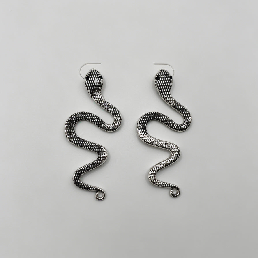 Pendientes de Serpiente Gótica al Por Mayor, Pendientes Colgantes de Serpiente de Metal Vintage para Mujeres, Joyería Punk de Moda, Disponible en Plata y Bronce Antiguo|J JOYA