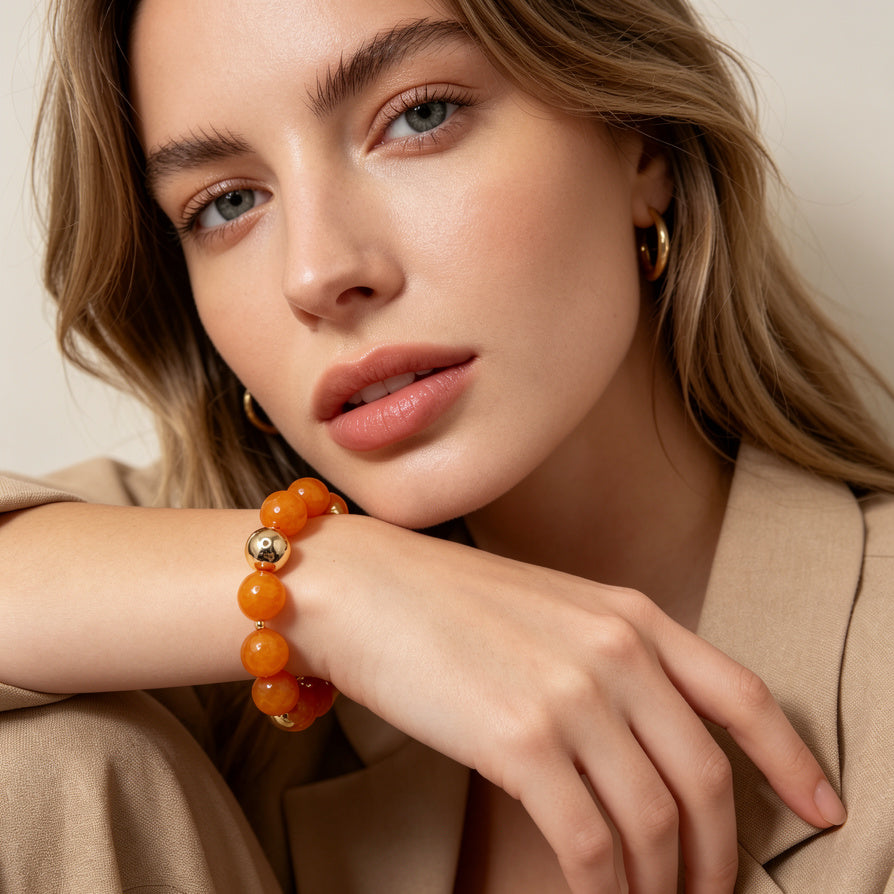 Pulseras de Bolas de Resina - Colección 4 Colores, Diseño Premium para Mujer, Venta al Por Mayor|JI JOYA