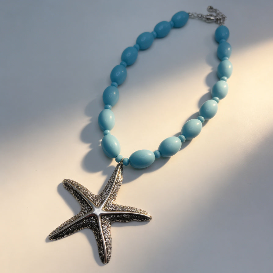 Colar Choker de Estrela-do-Mar - Joias Boho de Praia para Mulher, Presente Ideal|JI JOYA