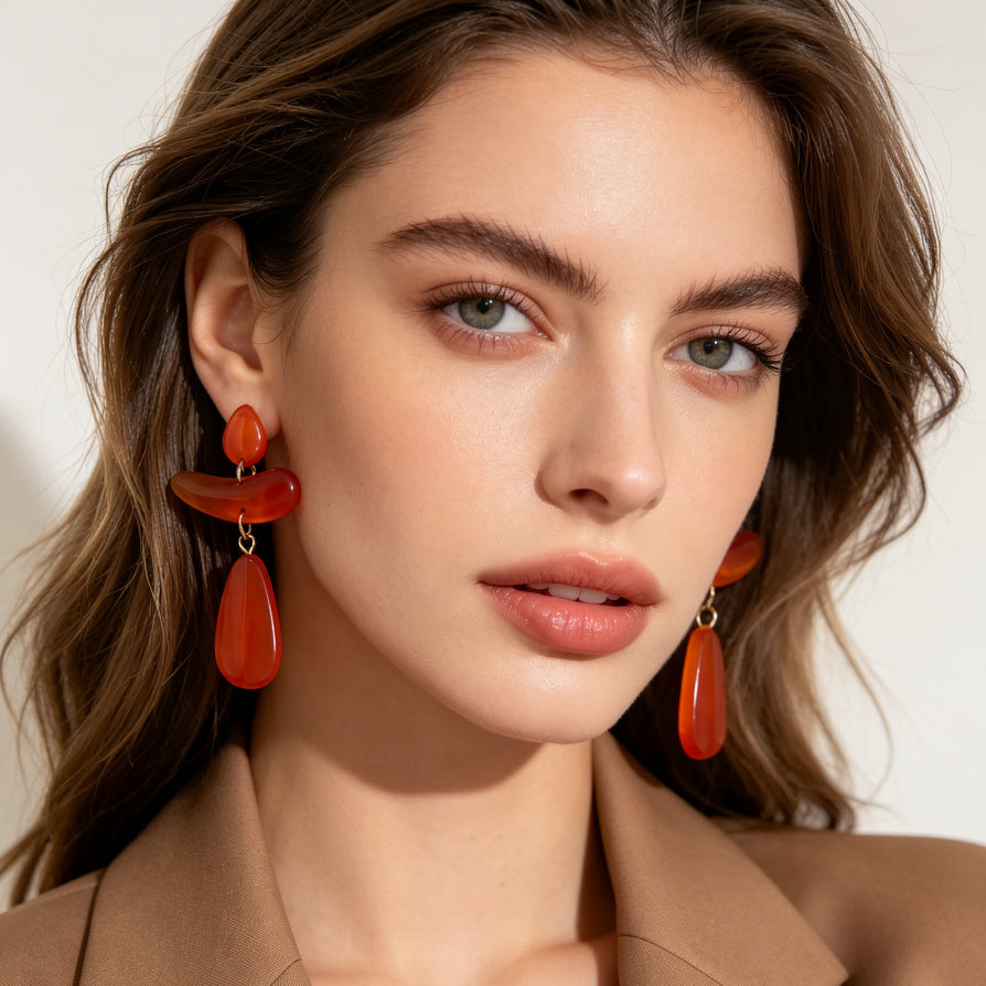 Pendientes de Resina Colgantes Modernos para Mujer | Venta al Por Mayor|JI JOYA