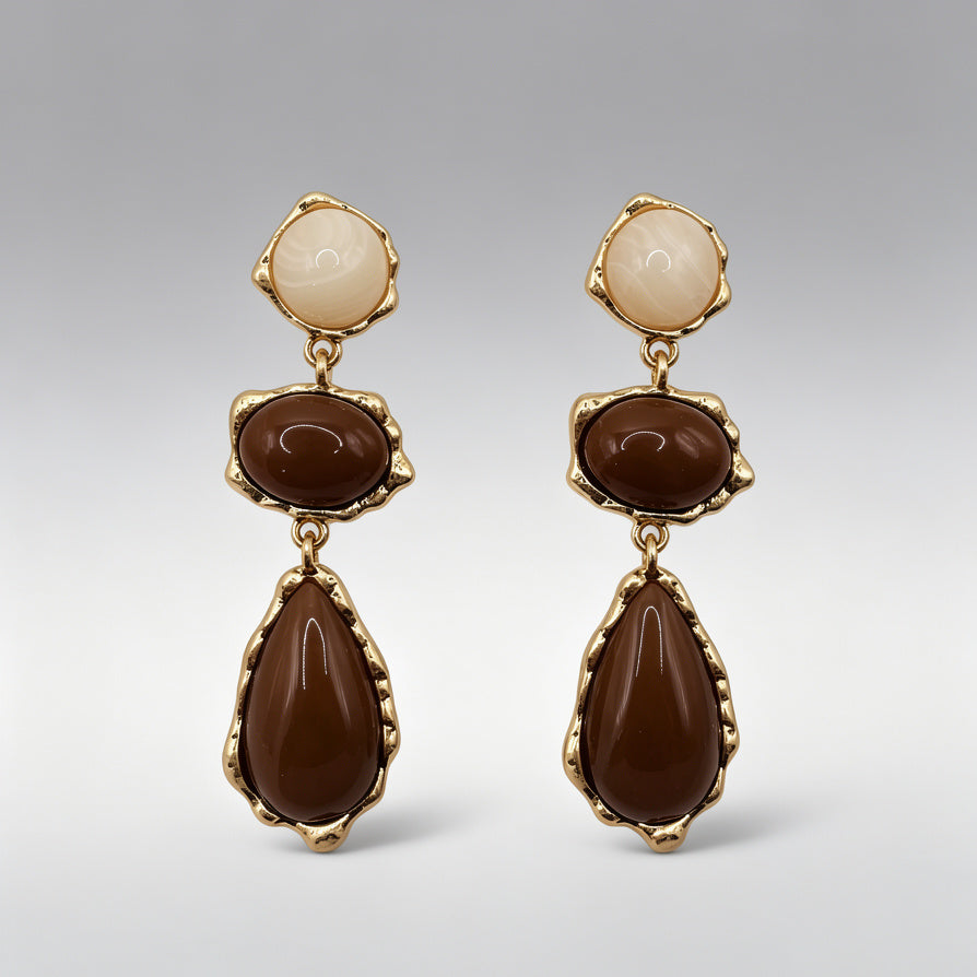 Pendientes Gota Vintage 2 Colores | Joyería de Moda para Mujeres, Al Por Mayor|JI JOYA