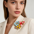 Broche de Flores de Zinc Aleación para Mujer | Accesorio Elegante para Trajes y Chaquetas | Pedidos Mayoristas|JI JOYA