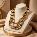 Collar Multicapa de Tubos Metálicos - Joyería Elegante para Mujer|JI JOYA