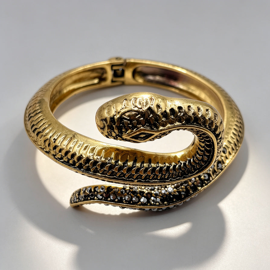 Pulsera Serpiente Vintage de Oro Antiguo - Mayorista|JI JOYA