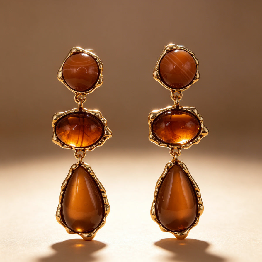 Pendientes Gota Vintage 2 Colores | Joyería de Moda para Mujeres, Al Por Mayor|JI JOYA