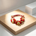 Pulsera ajustable de moda con cuentas de resina y detalles metálicos - 3 colores disponibles|JI JOYA