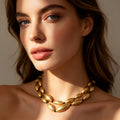Collar Largo Multicapa con Cuentas de Oliva Texturizadas - Joyería Elegante para Mujer|JI JOYA