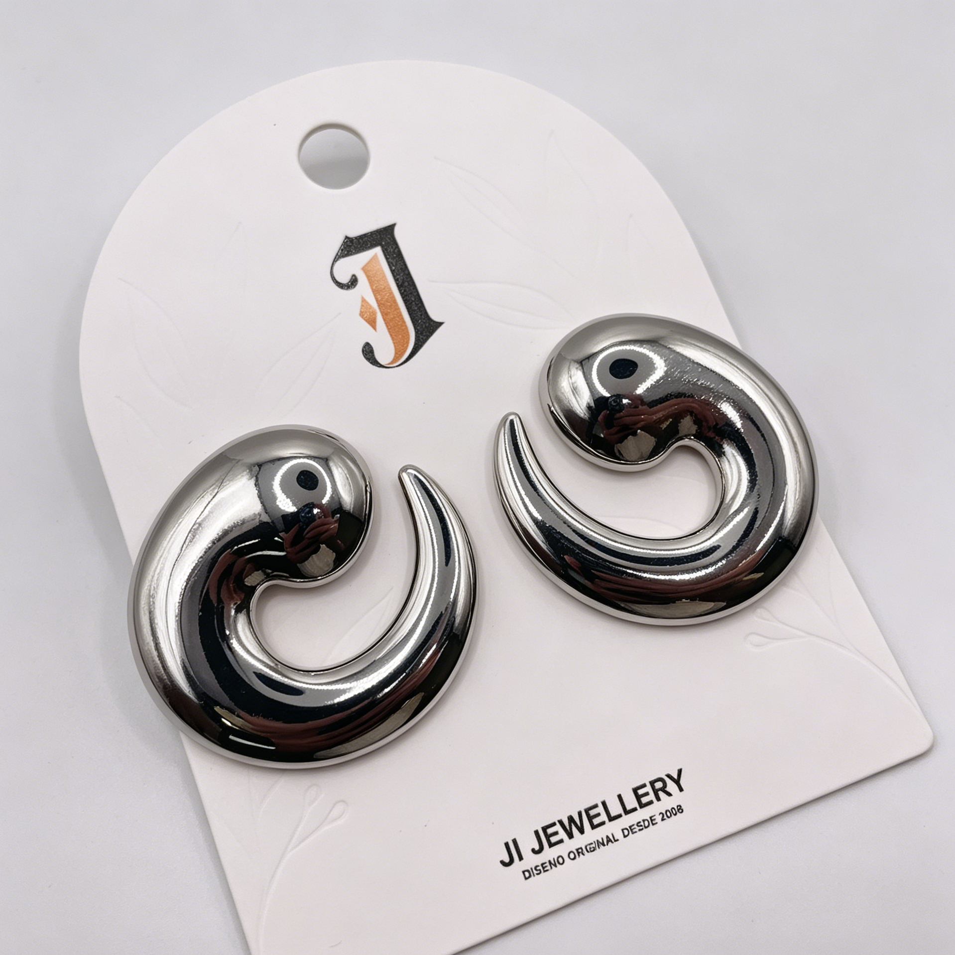 Pendientes Forma Espiral Dorado/Plateado, Joyería al Por Mayor para Tiendas de Moda|JI JOYA