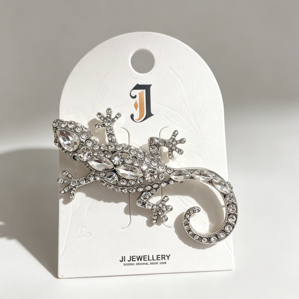 Broche de Lagarto con Piedras Brillantes - Accesorio de Moda para Mujeres, Pedidos al Por Mayor|JI JOYA