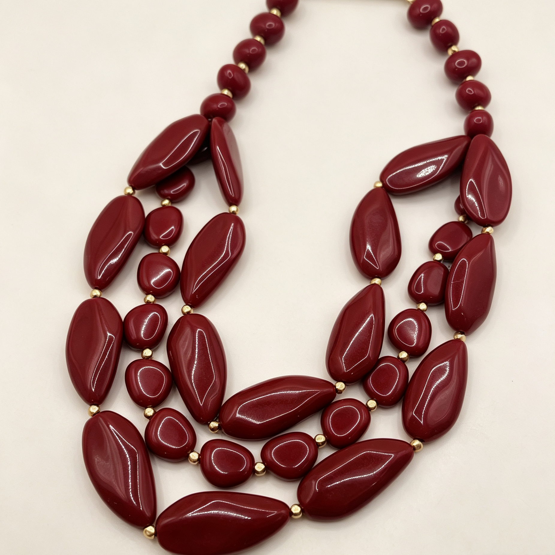 Collar Multicapa de Piedras Resina, Gargantón Statement con Cuentas, Accesorio Moda Mayorista para Mujer|JI JOYA