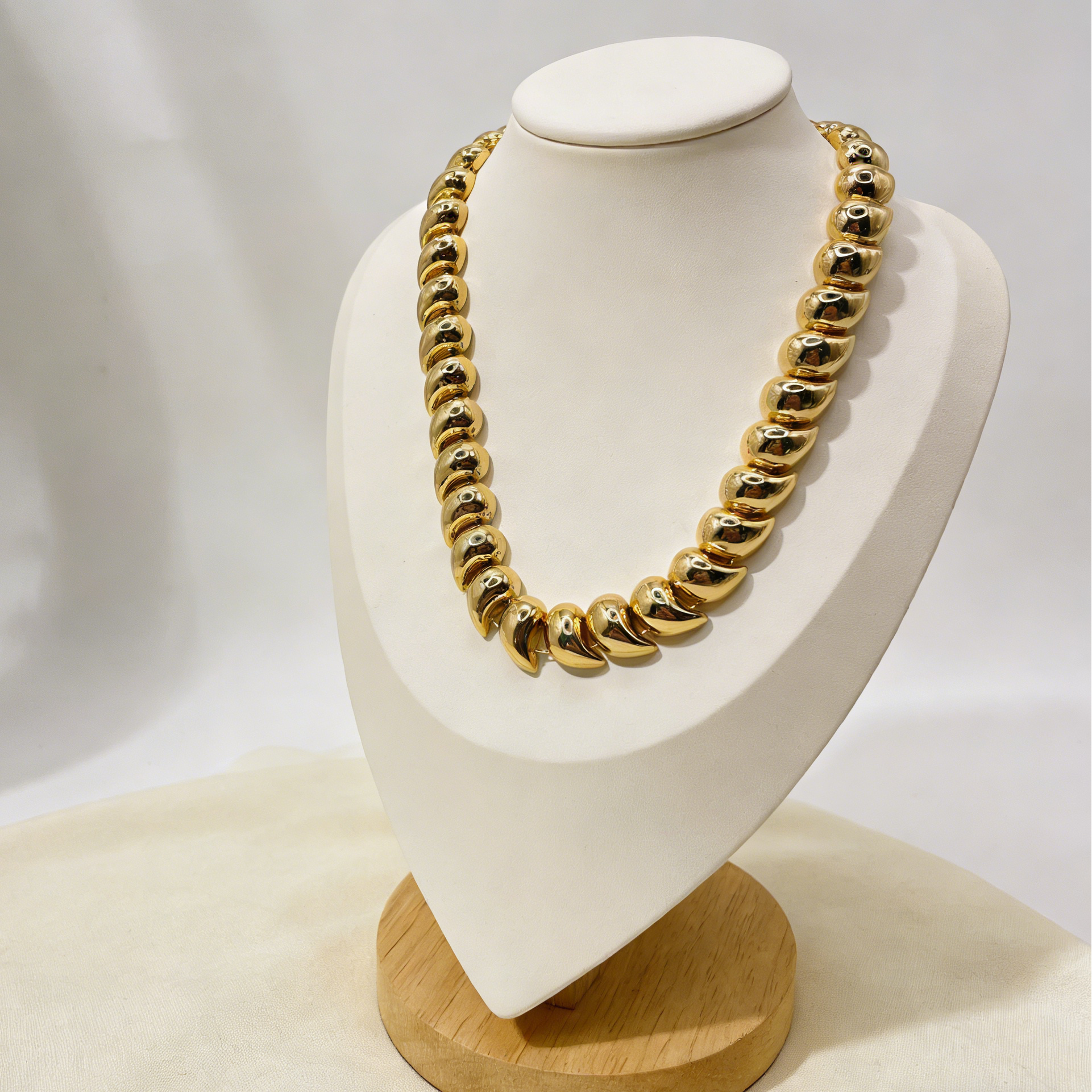 Collar de eslabones gruesos y llamativos de oro | Gargantilla llamativa para mujer