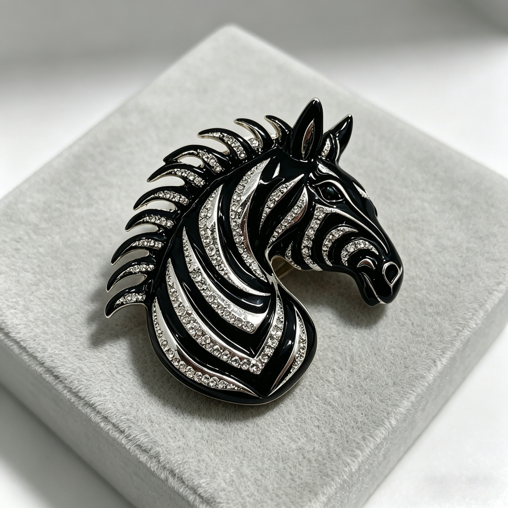 Broche de Moda Animal Cebra - Accesorio para Trajes y Blusas|JI JOYA