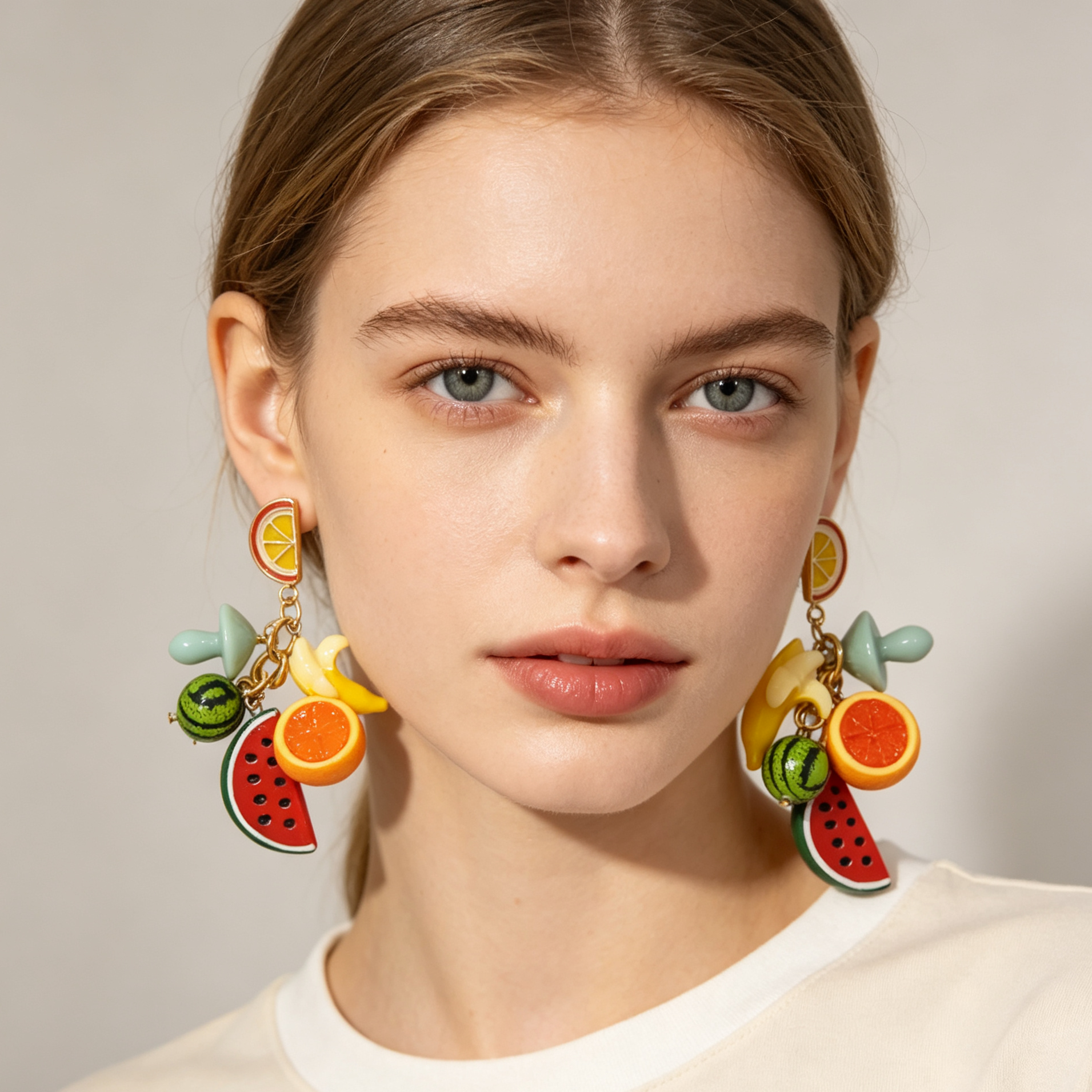 Pendientes Colgantes de Frutas Tropicales, Diseño Artesanal, Joyería de Moda al Por Mayor|JI JOYA