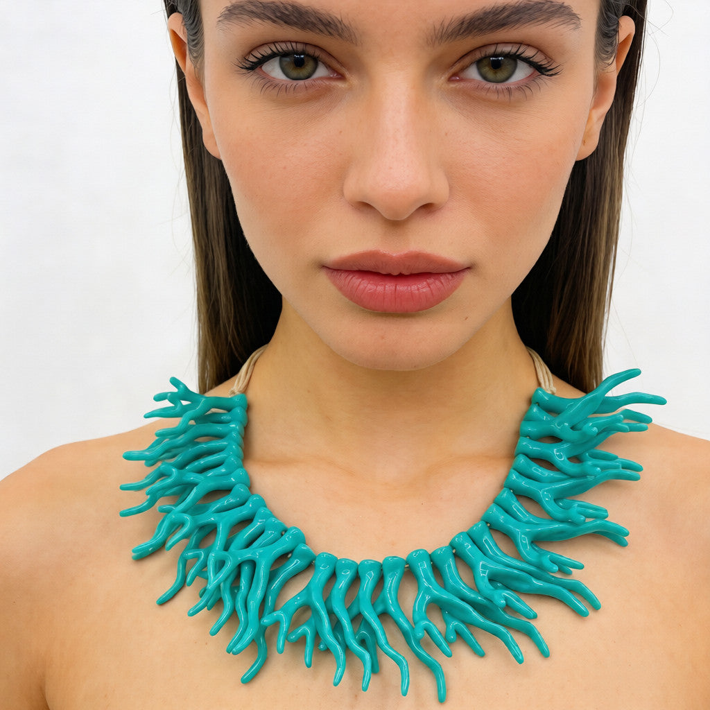 Gargantilla con diseño de rama de coral