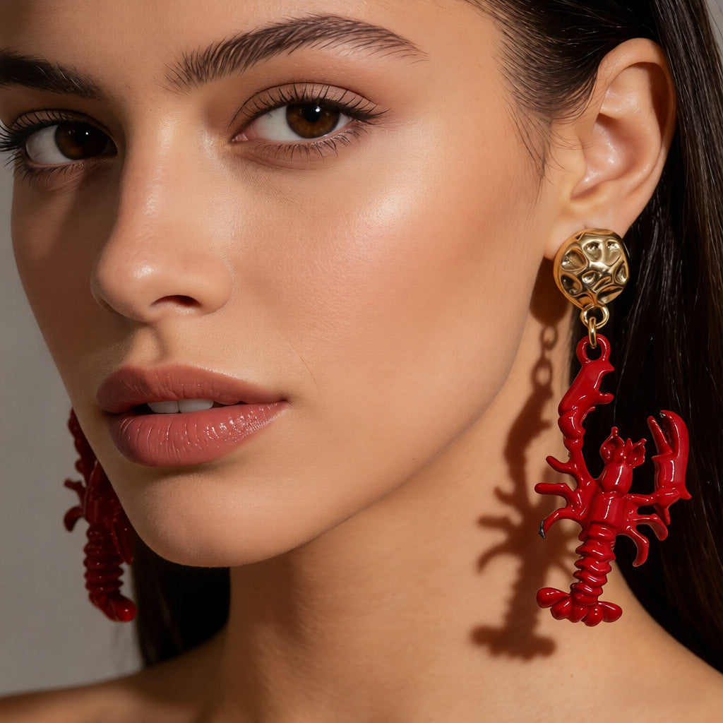 Pendientes de Langosta - Joyería de Declaración de Moda|JI JOYA