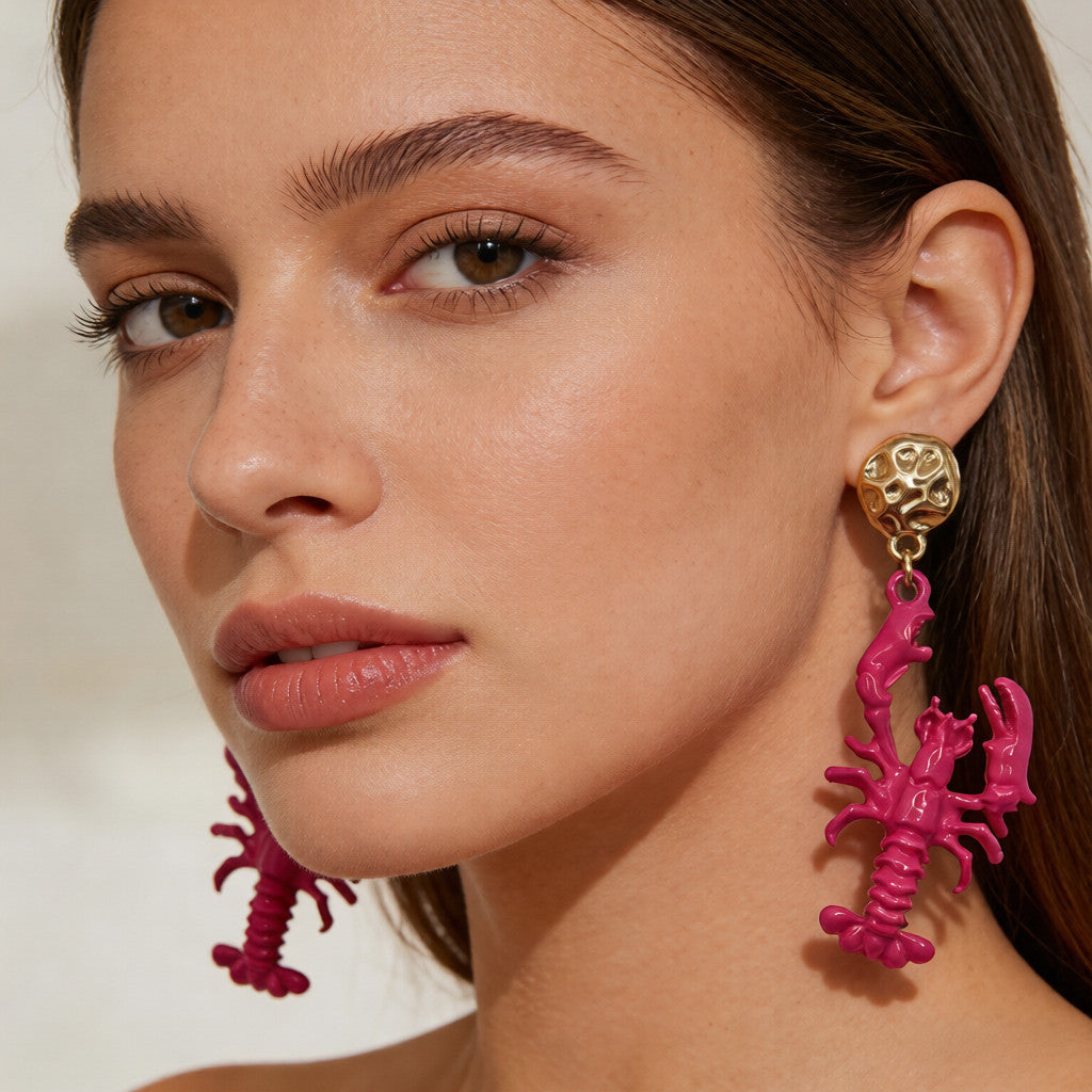 Pendientes de Langosta - Joyería de Declaración de Moda|JI JOYA