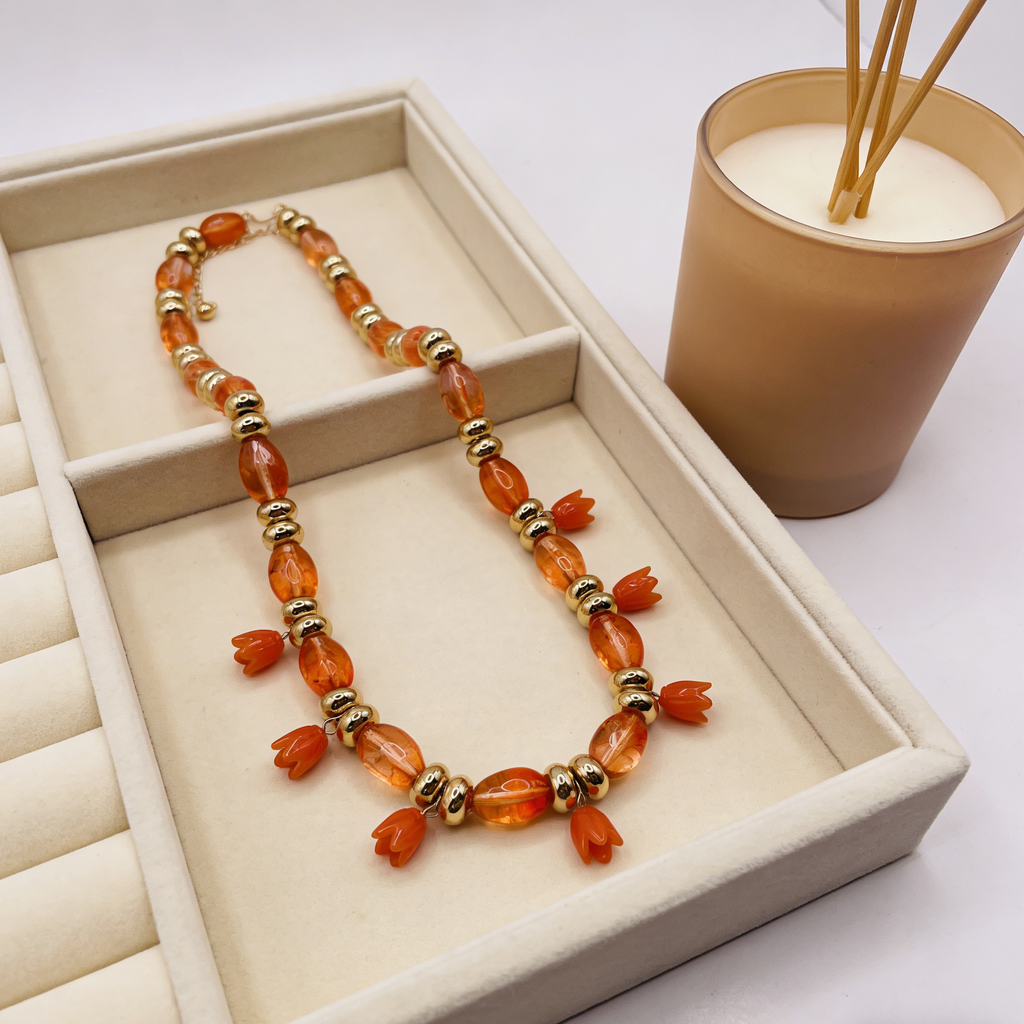 Colorful Resin Petal Jewelry Set: Y2K Aesthetic for Everyday Wear