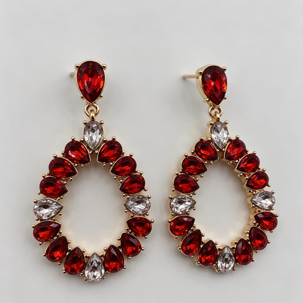 Pendientes Lágrima de Circonia Cúbica - Chapados en Oro/Plata | Joyería de Moda al Por Mayor|JI JOYA
