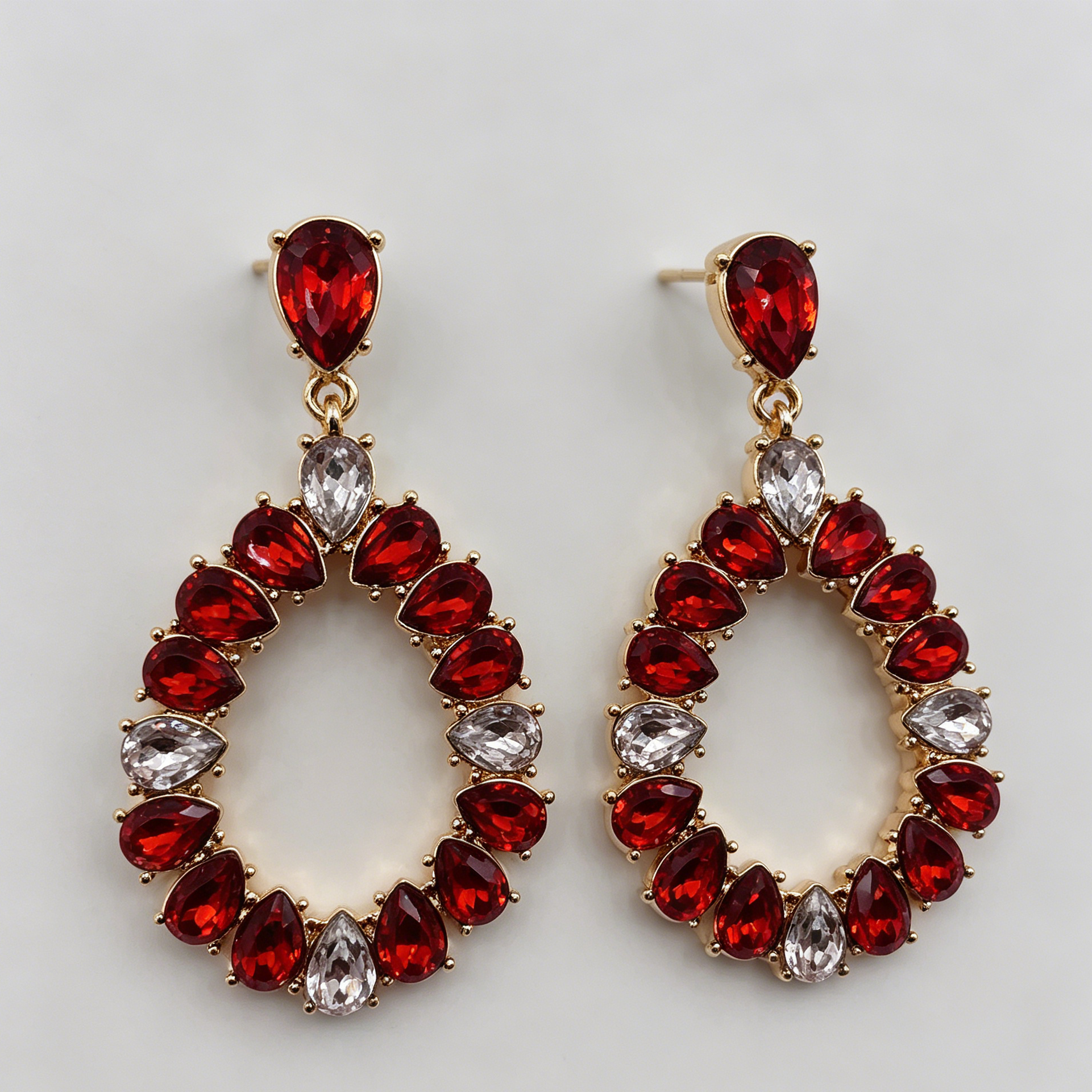 Pendientes Lágrima de Circonia Cúbica - Chapados en Oro/Plata | Joyería de Moda al Por Mayor|JI JOYA