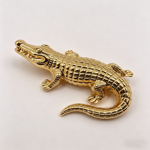 Broche de Cocodrilo Dorado - Accesorio de Moda al Por Mayor para Tiendas|JI JOYA