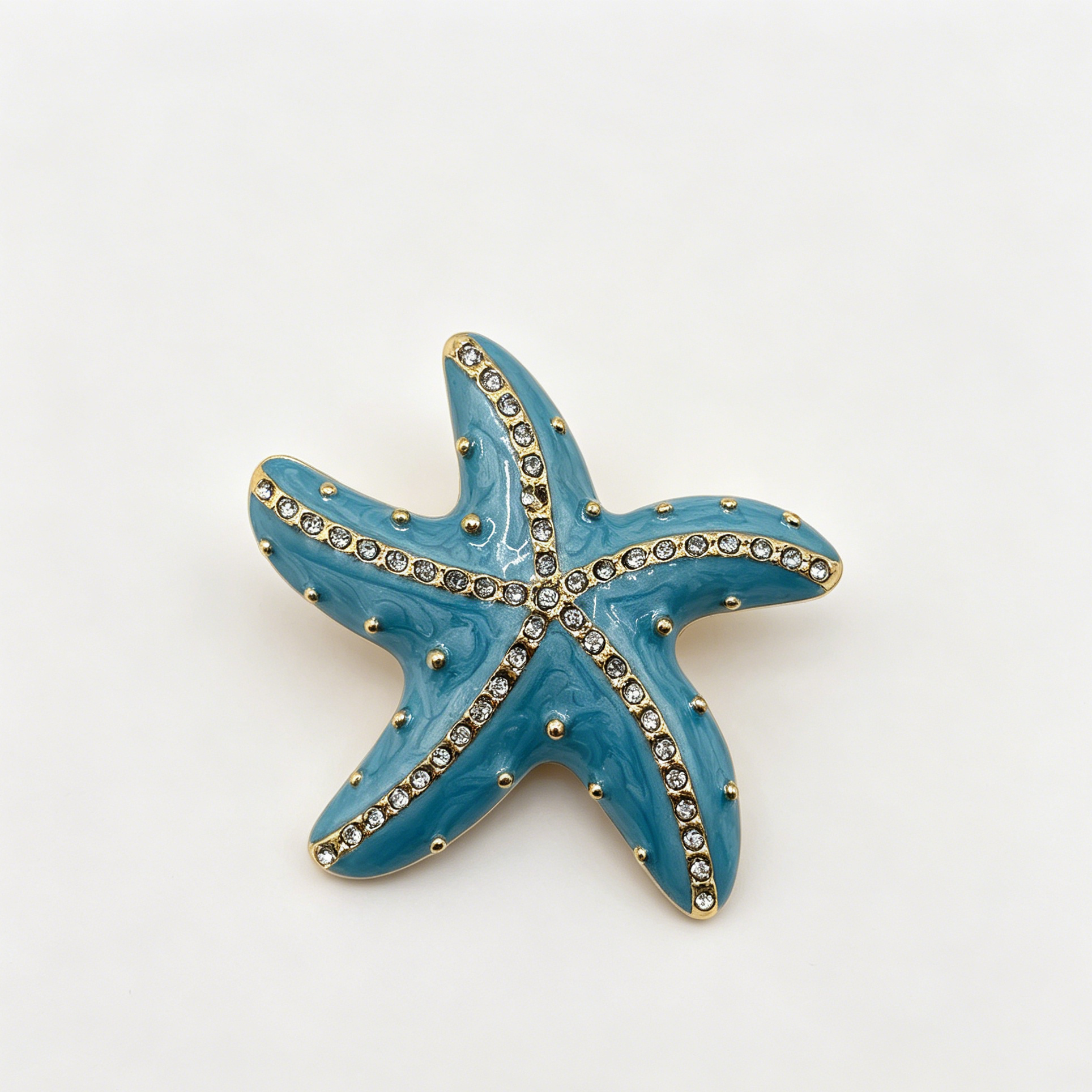 Broche Estrella de Mar Esmaltado con Cristales, Accesorio de Moda Mayorista para Mujer, 2 Colores Disponibles|JI JOYA