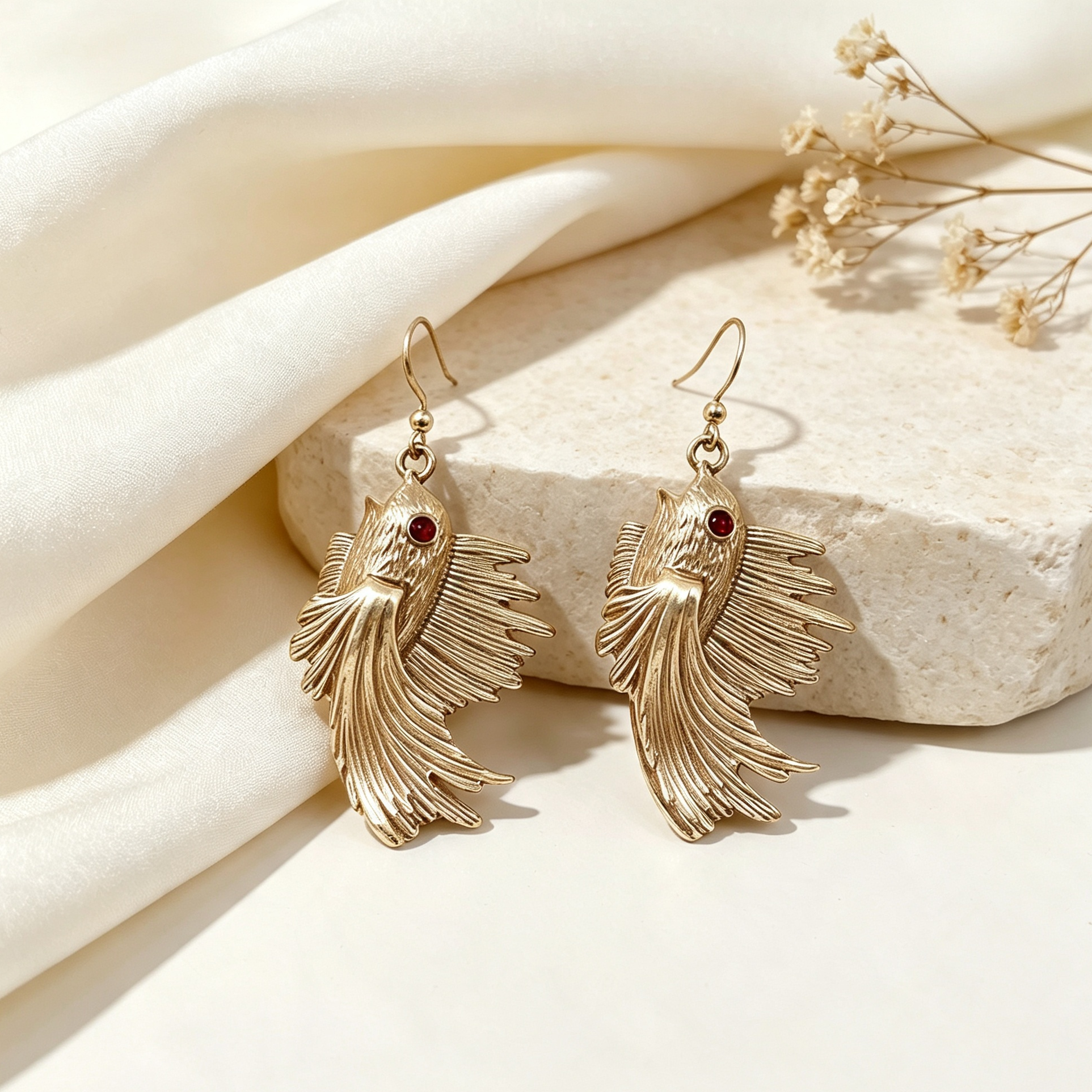 Pendientes Colgantes Pájaro Dorado | Diseño Original JI JOYA, Lote Mayorista