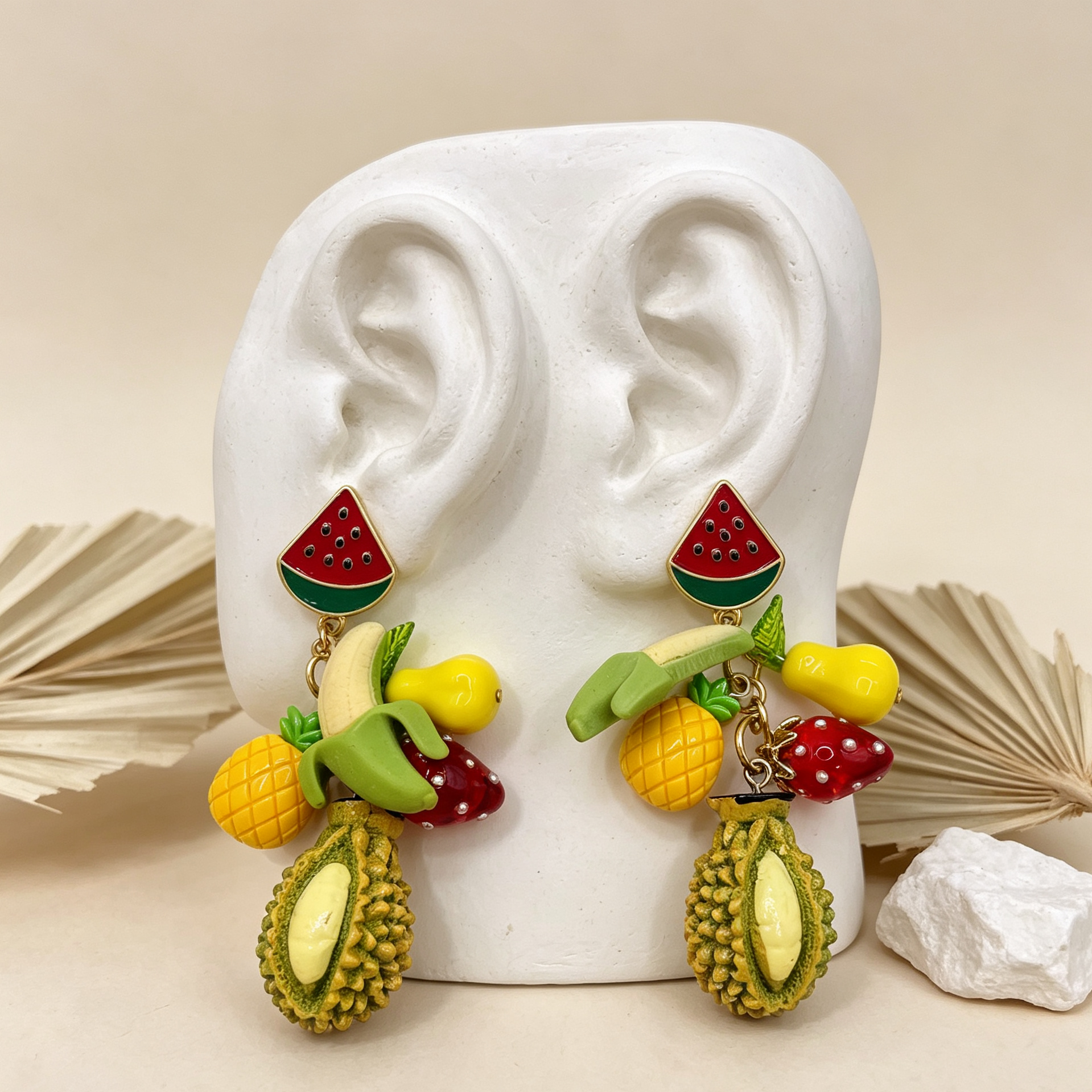 Pendientes Colgantes de Frutas Tropicales, Diseño Artesanal, Joyería de Moda al Por Mayor|JI JOYA