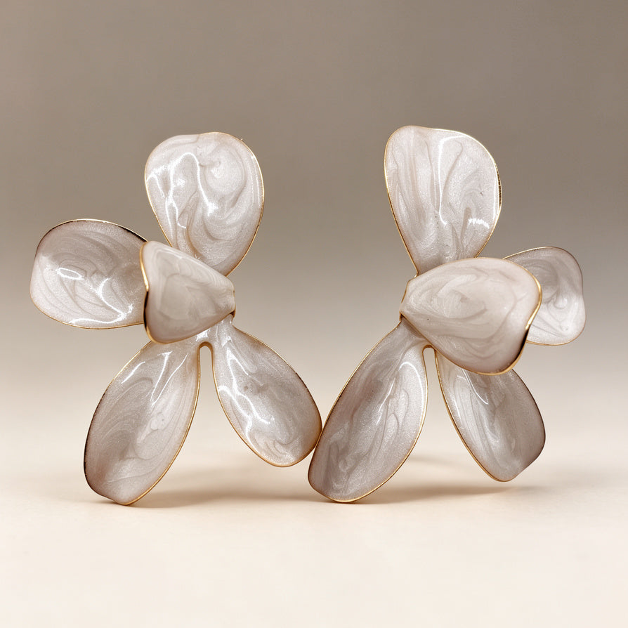 Aretes de Flores de Esmalte - Joyería al por Mayor | Ji Joya Diseño